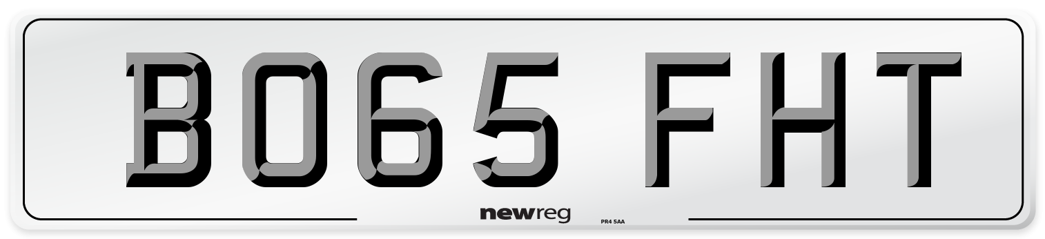 BO65 FHT Number Plate from New Reg
